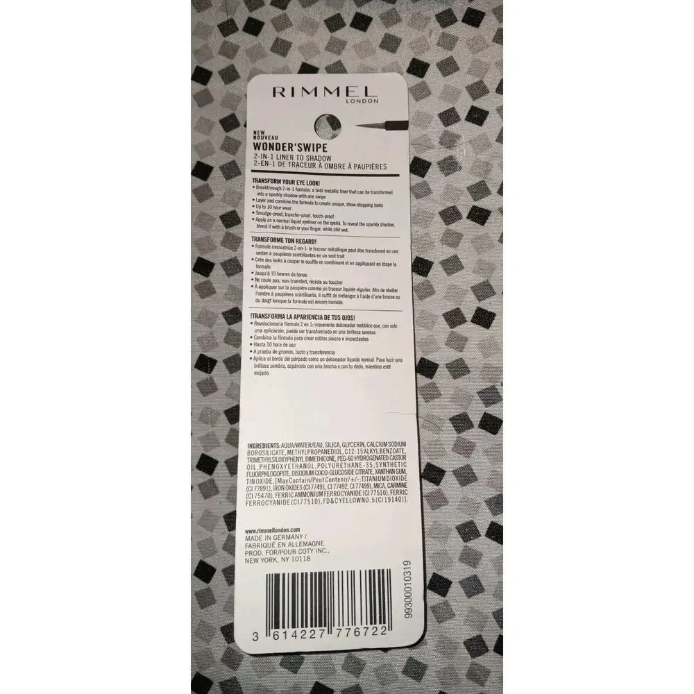 Rimmel Wonder'Swipe 2-In-1 Metallic Liner To Sparkly Shadow #013 Front Stage
